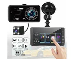 Autodashcam met twee camera's - Opnames voor en achter - Full HD - Parkeerbewakingsmodus - 170° groothoeklens
