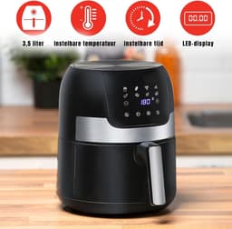 YOR® Heteluchtoven - Oven - Airfryer Oven - Zwart - 28cm x 33cm x 36cm — thumbnail 5