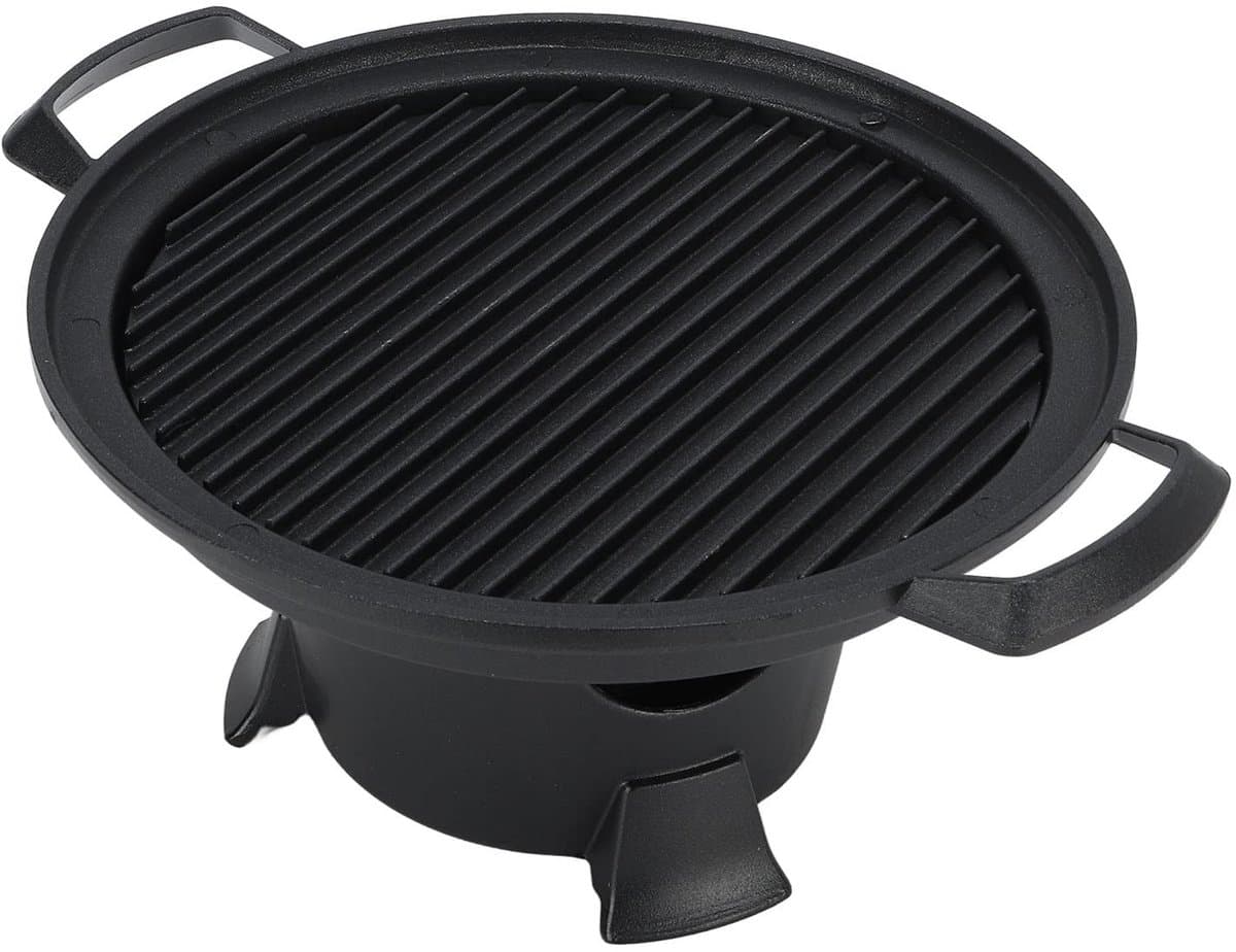Dailygoods- Hibachi-grill Gietijzer - Draagbare BBQ-grill - Antiaanbak Grillpan - Eenvoudig te Monteren - Lichtgewicht - Ideaal voor Picknicks - Barbecuegrill — afbeelding 1