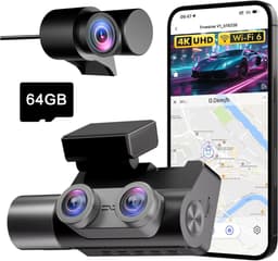 Auto Camera - Rijcamera Set - Veilig Rijden - Drie Kanalen Opname - 64GB Inclusief - Zwart — thumbnail 1