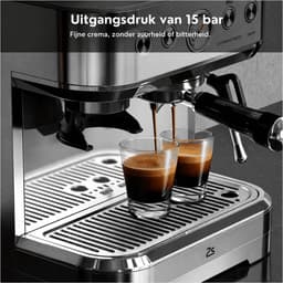 Koffiemachine van 15 bar met geïntegreerde molen - melkschuimer - 2,5 liter waterreservoir - roestvrijstalen barista-machine voor thuis en op kantoor. — thumbnail 4