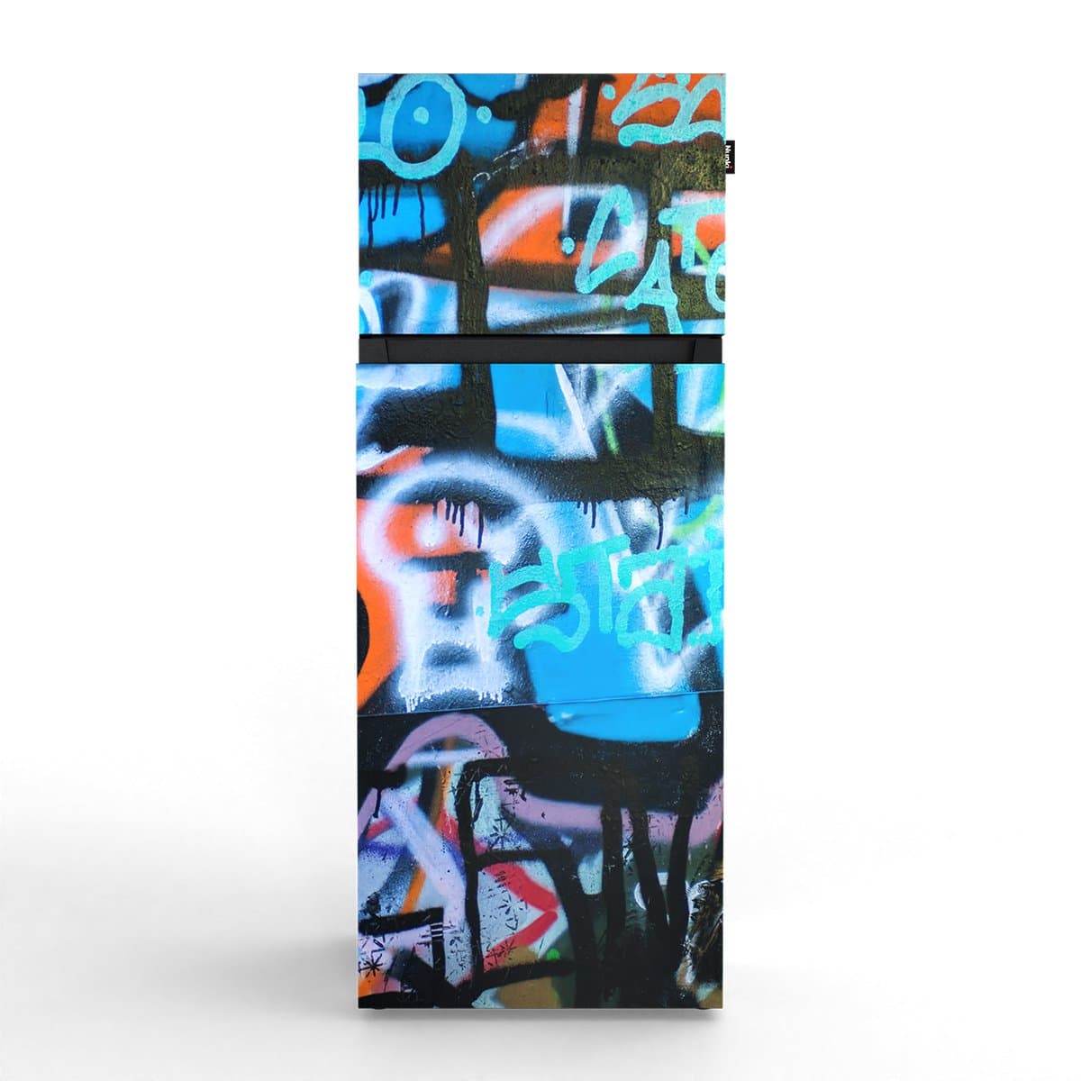 NUNKI MEDIUM-AGRA / Dubbel-Deurs Koelkast, E Klasse, 206l, Graffiti, Satin (ALL sides) — afbeelding 1