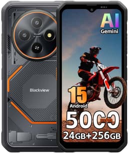 Blackview FORT 2 Robuuste smartphone - Gemini AI - 24 GB RAM - 256 GB ROM - 6,56 inch - Android 15 - IP68/IP69K Outdoor telefoon - GPS NFC - Zwart — thumbnail 1