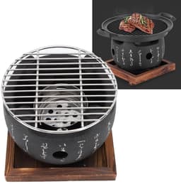 Dailygoody - Japanse Stijl Grill - Mini Draagbare Grill - Lichtgewicht en Praktisch - Houtskool Kachel - Voor Binnen en Buiten - Tafelblad Grill — thumbnail 5