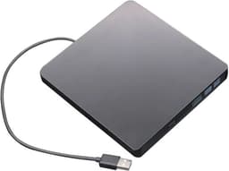Externe DVD Brander - CD RW Writer - Bestanden Archiveren - Geïntegreerde Kabelopslag - 15.2 cm Lang - Zwart — thumbnail 1