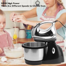Elektrische Deegmixer - Keukenmixer Gardemix - Bakken en Mixen - Roestvrij Staal - 2.6 liter - Wit — thumbnail 4