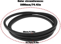 Dailygoods - Grasmaaier V-riem 1-8236 2-2252 voor Snapper 7-14 Serie 25 Inch — thumbnail 4