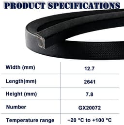 Dailygoods- Grasmaaier Riem Vervanging - Onderdeelnummer GX20072/GY20570 - Geschikt voor John Deere 42" - 100/ D100/ E100/ L100/ LA100 Serie - Hoogwaardige Materiaalcombinatie - Maaier — thumbnail 2
