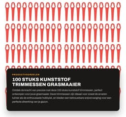 Dailygoods- Trimmessen 100 Stuks - Kunststof - Waterdicht - Nauwkeurig Trimmen - Lichtgewicht - Duurzaam en Slijtvast - Maaimes — thumbnail 1