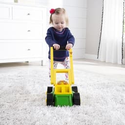 QIN® Grasmaaier Speelgoed - Kruiwagen Speelgoed - Grasmaaier Kinderen -Geel/ Groen - 38cm x 16cm x 20cm — thumbnail 3