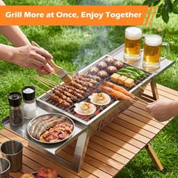 Opvouwbare BBQ – Draagbare Houtskool Barbecue – Compact & Lichtgewicht – Camping BBQ / Balkon BBQ / Picknick Grill – Snel Opgezet & Makkelijk Mee te Nemen — thumbnail 3