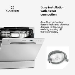 Klarstein Vaatwasser Mini voor 8 Couvert, Stille Kleine Vaatwasser met 6 Programma’s, Tafelmodel Vaatwasser voor Thuis, Kantoor en Camping, Mini Vaatwasser met Wateraansluiting - Vaatwasmachine Mini-Vaatwasser - 8 Maatgedekken 49 dB 45 cm 1620W — thumbnail 5
