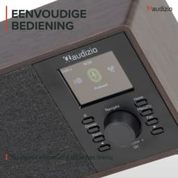 Internet radio - Audizio Cosa - FM en DAB radio - Kleine radio met Bluetooth - Wekkerfunctie - Donkerbruin — thumbnail 5