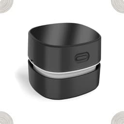 Bureaustofzuiger, mini-bureaustofzuiger, energiezuinig, tot 300 minuten batterijduur, draadloos ontwerp, 360° draaibaar, geschikt voor het reinigen van haar, stof en computertoetsenborden (zwart, USB-oplaadbaar). — thumbnail 1