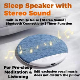 Nieuw model Bluetooth-kussenspeaker 2026 – Bluetooth-speaker voor onder het kussen met witte ruis – Microfiber Bluetooth 5.4-bedspeaker – Geschikt voor zijslapers – Beengeleidingstechnologie (groen*1) — thumbnail 5