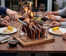 Keij Kamado BBQ Sparerib Rek Small - RVS - voor 4 spareribs — thumbnail 3