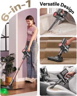 Vactidy Blitz V10 Pro - Draadloze steelstofzuiger - 100 AW, 55 kPa, 400 W - Gebruiksduur van 45 min - LED-display - Telescopische steel — thumbnail 5