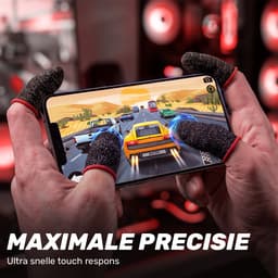 ProFPS Finger Sleeves – 4 Stuks – Silver Fiber Anti-Slip Grip – Mobile Gaming — thumbnail 4