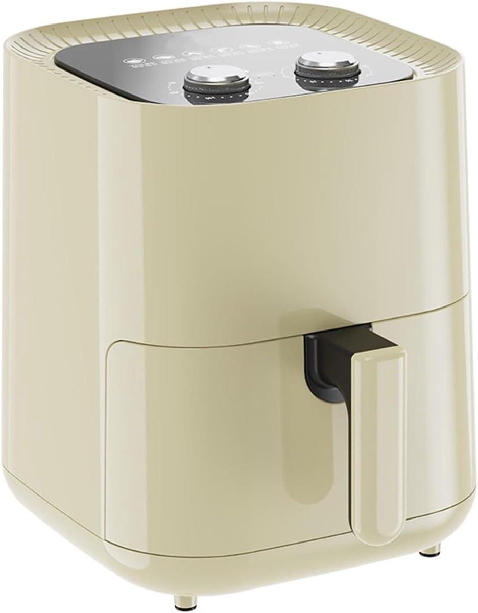 Kleine Airfryer - Heteluchtfriteuse - Gezond Koken - Compact Lichtgewicht - 5 Liter - Beige — afbeelding 1