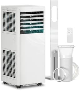 4-in-1 Mobiele Airco - Draagbare Airconditioner - 4-in-1 Koelen, Ontvochtiger, Ventilator & Slaapstand - 7000 BTU - voor 20-30 m² - met Afstandsbediening & Timer - 55 dB - Wit — thumbnail 1