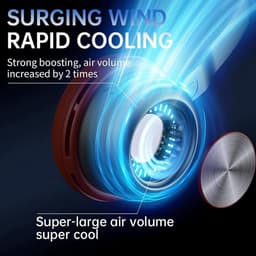 Draagbare, stille en bladeloze clipventilator – Oplaadbare en draagbare ventilator – Handsfree koeling voor taille en nek – 3 snelheden – 6 uur gebruiksduur – USB-C snelladen (Wit) — thumbnail 5