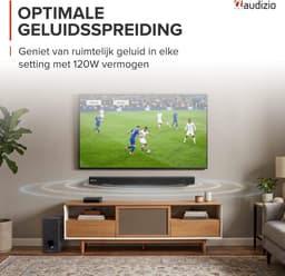 Soundbar - Audizio SB82S - HDMI-ARC - Bluetooth - 120 Watt - Optisch - Soundbar met subwoofer — thumbnail 2