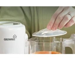 GROWNSY Babyvoedingsbereider met stoommand, stoompan, mixer en sterilisator in één apparaat, BPA-vrij, voor gezonde zelfgemaakte babyvoeding, BPA-vrij