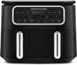 Heteluchtfriteuse - Airfryer XL - Gezond Koken - Dubbele Lade Technologie - 8 Liter Capaciteit - Zwart Chroom — thumbnail 1