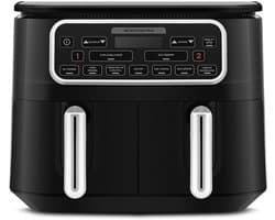 Heteluchtfriteuse - Airfryer XL - Gezond Koken - Dubbele Lade Technologie - 8 Liter Capaciteit - Zwart Chroom
