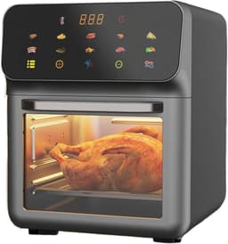 Heteluchtoven Airfryer - Keuken Oven - Gezinsmaaltijden Bereiden - Dubbele Laags Koken - 18 Liter Capaciteit - Zwart — thumbnail 1