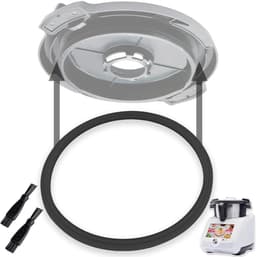 Afdichtring Mengkom - Keukenmachine Ring - Lekvrij Mixen - Hoge Temperatuur Bestendig - 17cm Buitenmaat - Zwart — thumbnail 1