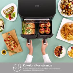 Airfryer XXL - Heteluchtfriteuse - Gezond Koken - Duo Tech Functie - 8 Liter - Starlight — thumbnail 5