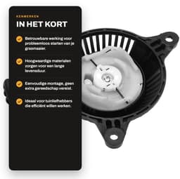 Dailygoods- Terugslagtrekstarter voor 4-takt Motoren - Duurzaam ABS-Materiaal - Nauwkeurige Montage - Geschikt voor GXH50/GXV50/WX15 - Voor Grasmaaier/Whackerplaten - Hoogwaardige Kwaliteit - Startmotor — thumbnail 2