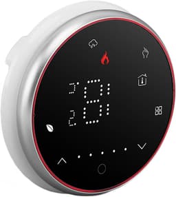 Slimme Thermostaat - Energiebesparend - Comfort Verhogend - Programmeerbare Schema's - 13mm Dun - Zwart — thumbnail 1