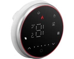 Slimme Thermostaat - Energiebesparend - Comfort Verhogend - Programmeerbare Schema's - 13mm Dun - Zwart