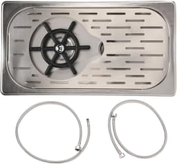 Bekerwasmachine Roestvrijstaal - Glazenspoeler Flessenreiniger - Snel Glazen Spoelen - Hogedruk Watersproei - 39x22.5x9.5 cm - Zilver — thumbnail 1