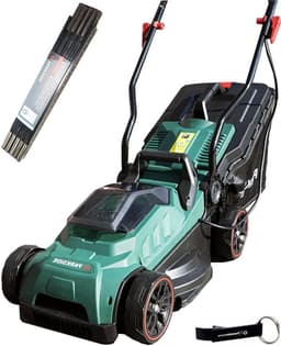 Accu Grasmaaier - Elektrische Grasmaaier - Gazon Onderhoud - Inclusief Duimstok - 33 cm Snijbreedte - Groen — thumbnail 1