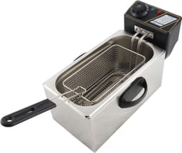 Elektrische Friteuse - Olie Friteuse - Lekker Frituren - Precisie Temperatuurregeling - 4 Liter Capaciteit - Zilver — thumbnail 3