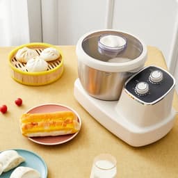 Deegmixer Keukenmachine - Elektrische Mixer - Bakken Koken - 500W Koperen Motor - 5 Liter Kom - Zilver — thumbnail 3