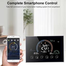 Slimme Thermostaat - Verwarmingsregelaar Ketelthermostaat - Energie Besparen - APP-bediening - 5-35°C - Zwart — thumbnail 5