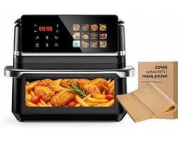 Heteluchtfriteuse Oven - Airfryer XXL - Gezond Koken - Met Kijkvenster - 12 Liter - Zwart