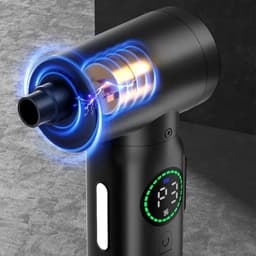 Draadloze Stofzuiger - Luchtblazer Kruimeldief - Auto en Huis Reinigen - 2-in-1 Functionaliteit - 500 Gram Gewicht - Zwart — thumbnail 4
