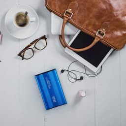 Externe Harde Schijf - Draagbare Opslag - Bestanden Opslaan - Ultra Slank Aluminium - 2 TB - Blauw — thumbnail 3