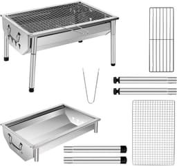 Mini BBQ Houtskool Draagbaar & Compact voor Picknick en Camping – Barbecue Houtskool Stevig Design met Uitneembare Grillplaat – Camping barbecue Praktisch & Snel te Gebruiken | Ideaal voor Buiten, Tuin & Onderweg — thumbnail 4