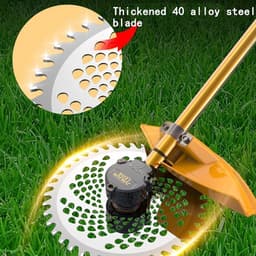 Accu Grasmaaier - Onkruidmaaier Tuin - Gazon Onderhoud - Draagbaar Ontwerp - 35 kg - Geel — thumbnail 4
