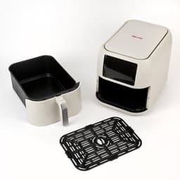 Heteluchtfriteuse - Airfryer XXL - Gezond Koken - Digitaal display - 8 Liter - Matgrijs — thumbnail 3