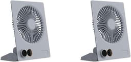 Mini Tafelventilator - Persoonlijke Ventilator - Koelte Creëren - Afstandsbediening Timer - 4000mAh Batterij - Blauw — thumbnail 1