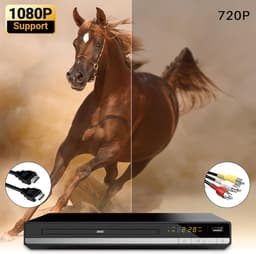 DVD Speler - Mediaspeler - Films Kijken - Regiovrij Afspelen - 1080P Upscaling - Zwart — thumbnail 2
