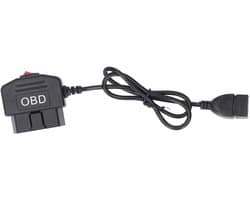Allecto - OBD Power Cable - Dashcam Hardwire Kit - 48cm met Schakelaar - OBD Kabel - Voeding voor Dashcam - Geschikt voor auto - Zwart