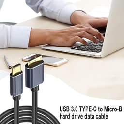 Externe Harde Schijf - Mobiele Opslag - Snelle Data Overdracht - Universele Type-C - 100 cm - Zilver — thumbnail 4